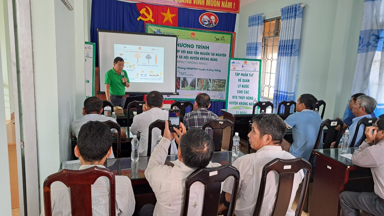 Phòng Nông nghiệp và Phát triển Nông thôn huyện Krông Năng triển khai tập huấn quản lý vận hành công trình thủy lợi cho các Hợp tác xã thủy nông 